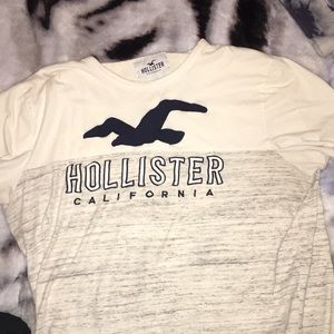 White black and grey Hollister shirt